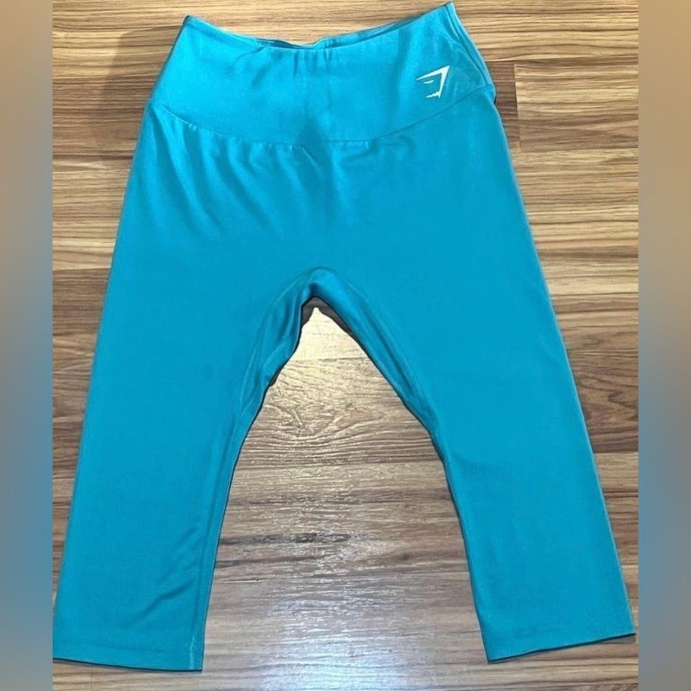 Gymshark Training Cropped Leggings Size M Teal Blue